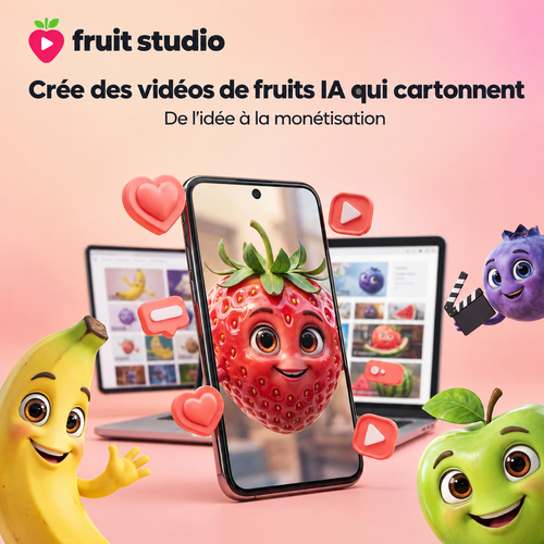 Formation Fruit Studio pour créer des vidéos de fruits IA